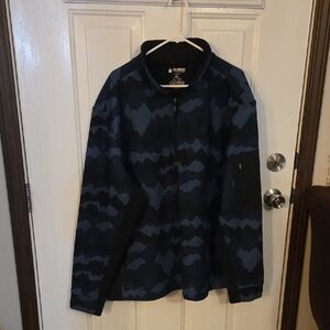 Alaskan Hardhear Blue and Black Camo Quarter-Zip Pullover Size 3X
